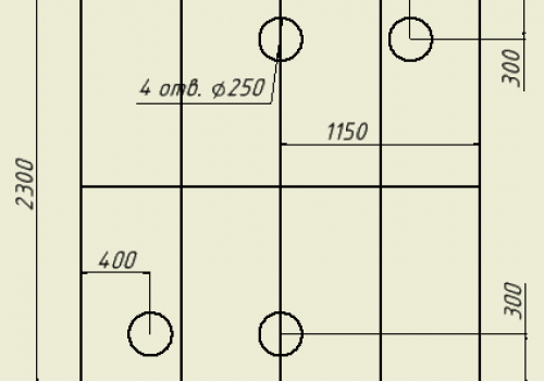 Пол 4Т со стандартными отверстиями (ПВХ)