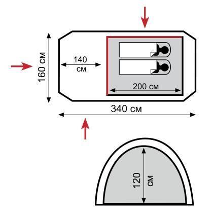 Туристическая палатка Tramp Octave 2