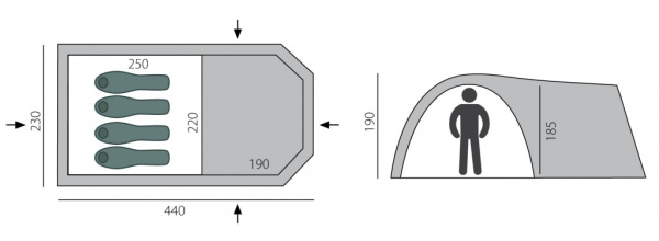 Палатка BTrace Osprey 4