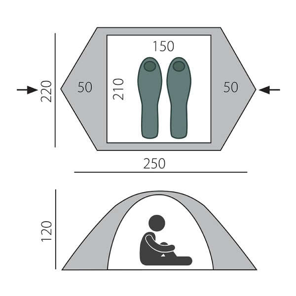 Палатка BTrace Travel 2