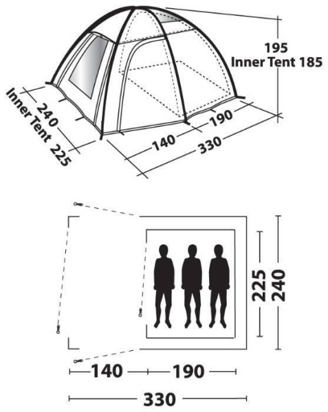 Кемпинговая палатка Moon Camp Veneto 300
