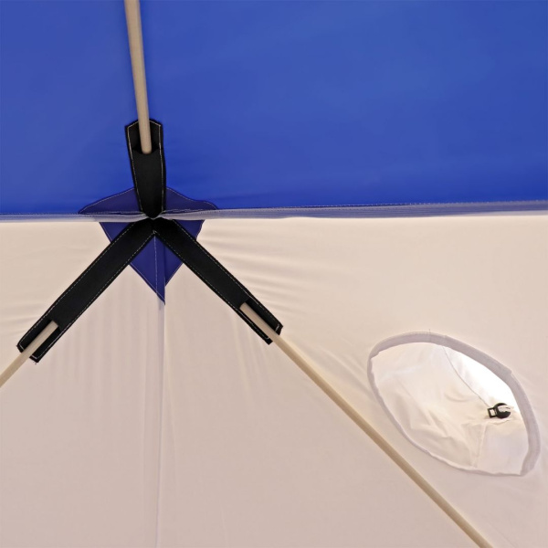 Палатка зимняя куб СЛЕДОПЫТ 1,8 х1,8 м, Oxford 210D PU 1000, 3-местная, цв. бело-синий