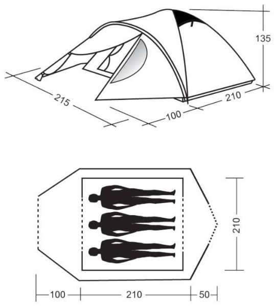 Туристическая палатка Torino 300 Moon Camp