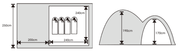 Кемпинговая палатка Tivoli 4 Crusoe Camp