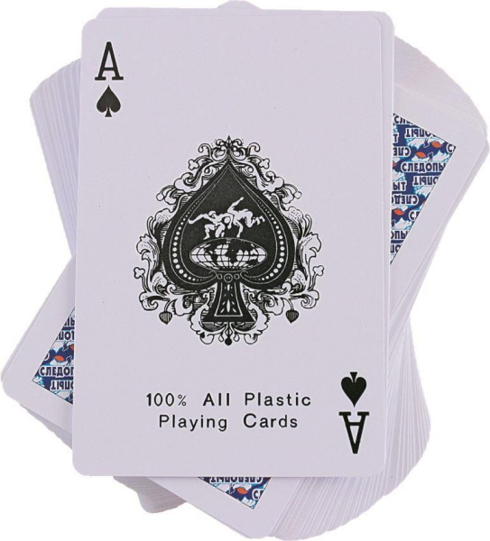 Карты игральные Следопыт, влагостойкие, пластик, 54 шт.