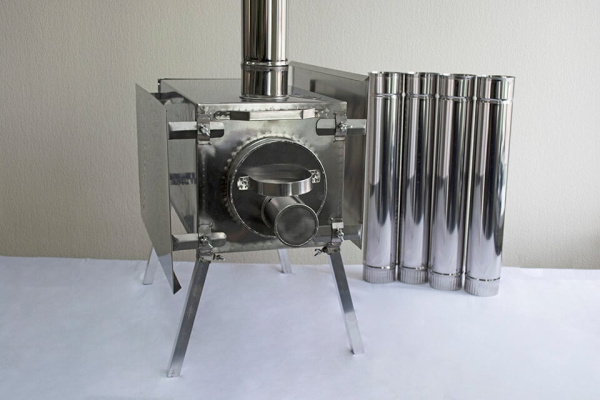 Печь походная Берег Экономка Средняя со съемными экранами