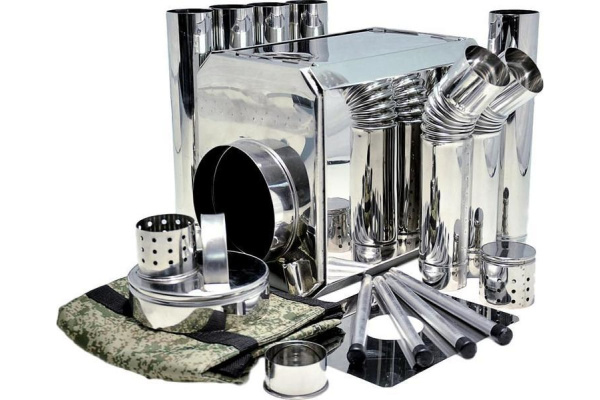 Печь Пошехонка Турист 15 л с искрогасителем и экраном