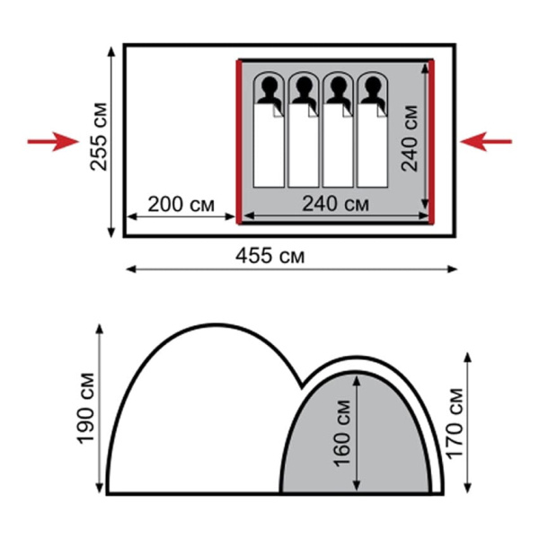Кемпинговая палатка Tramp Sphinx 4