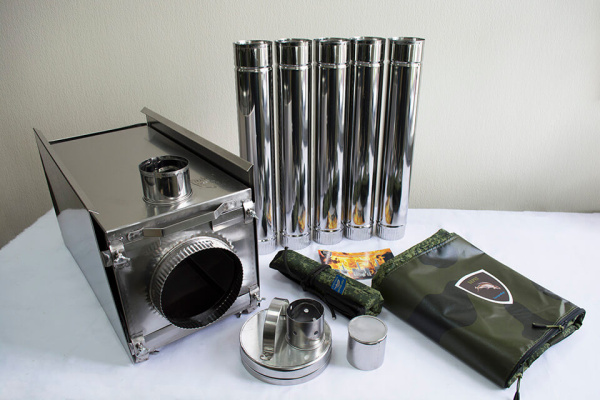 Печь походная Берег Экономка Средняя со съемными экранами