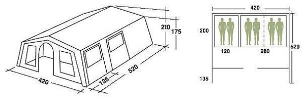 Кемпинговая палатка Easy Camp Kos 6