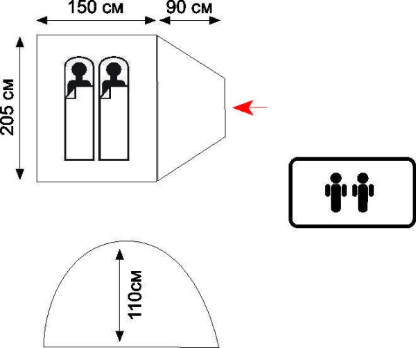 Туристическая палатка Sol Fly